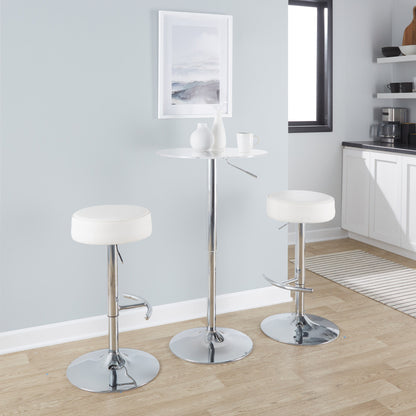 Clear - Adjustable Contemporary Bar Table - Clear