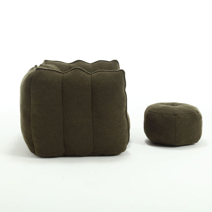 Soft Bean Bag Chair With High Resilient Foam (Chips) - Olive Green