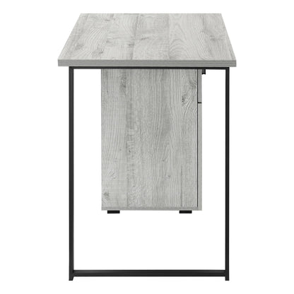 Computer Desk, For Laptop, Left, Right Set-Up, Storage Drawers, Work, Contemporary, Modern - Gray