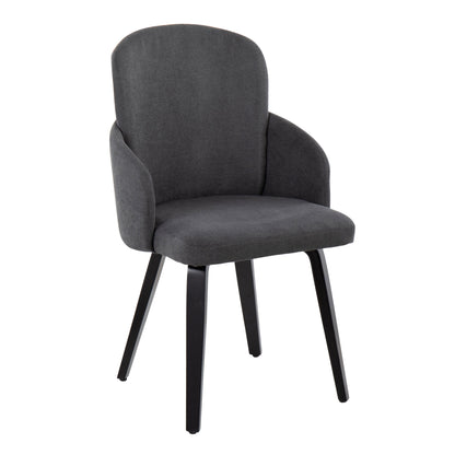 Dahlia - Contemporary Dining Chair (Set of 2) - Gray / Black