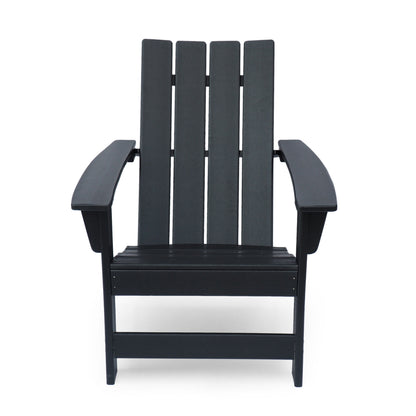 Enigmara - Outdoor High Density Resin Adirondack Chair - Black