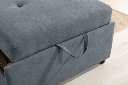 Hannah - Woven Convertible Armchair - Dark Gray