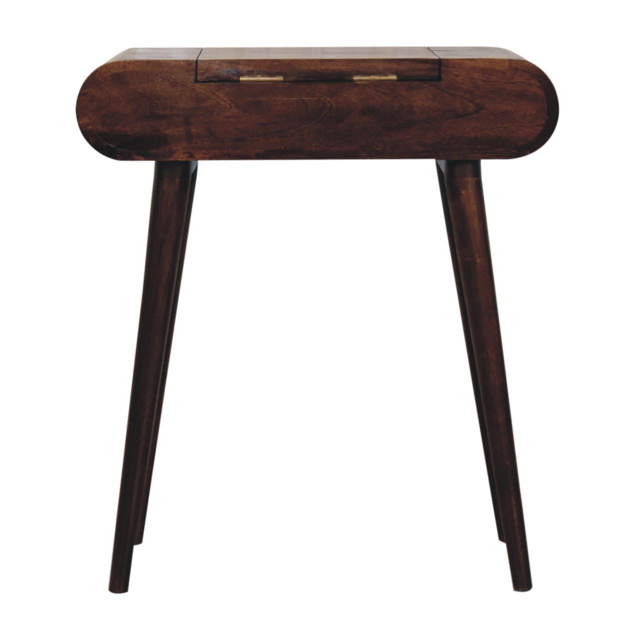 Mini Dressing Table With Foldable Mirror - Walnut