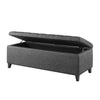 Tufted Top Soft Close Storage Bench Polyester - Charcoal
