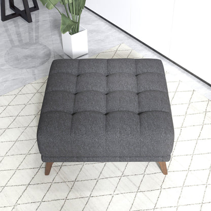 Addison - Square Upholstered Ottoman - Dark Gray