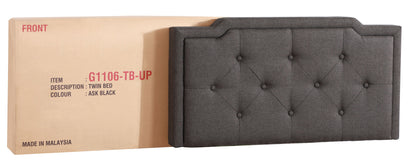 Deb - Twin Bed Upholstered For Cozy Sleep - Black