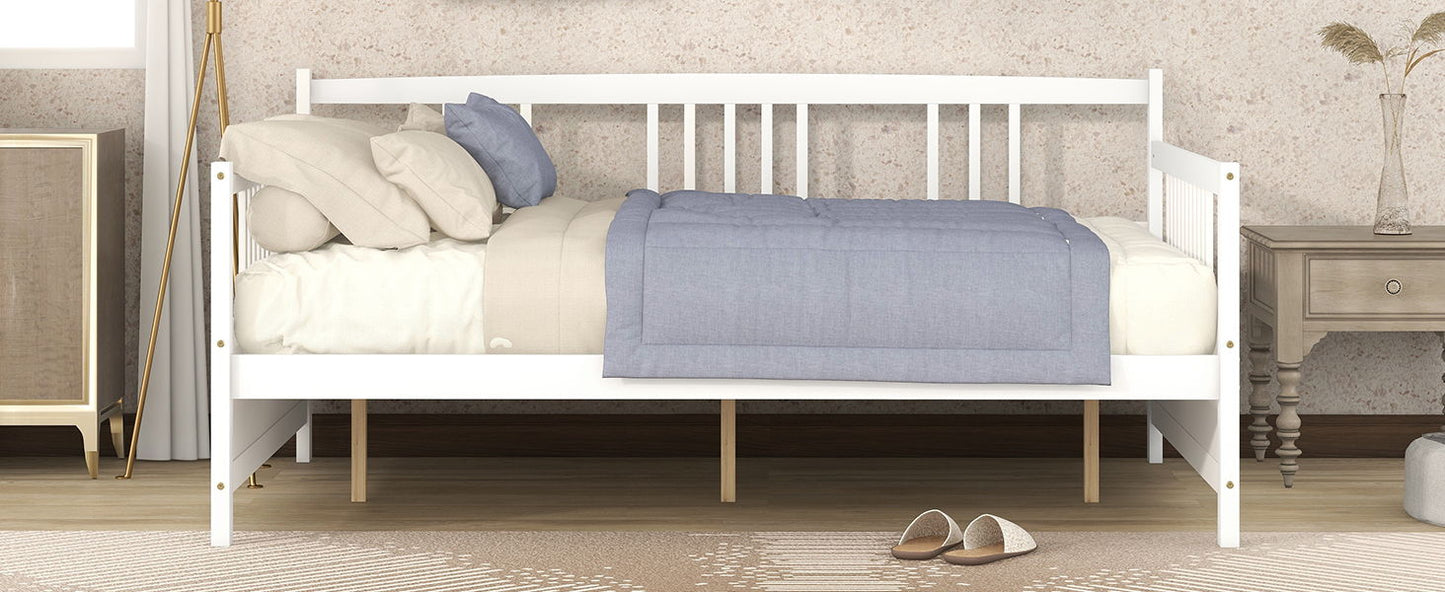 Full Size Daybed With Support Legs - White