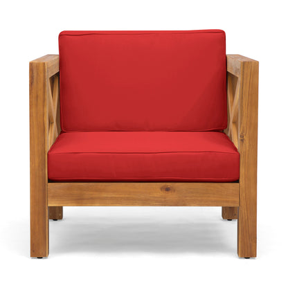 Brava - Modern Club Chair With Water Resistant Cushions - Red