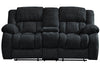 Stonic - Console Reclining Loveseat - Ebony