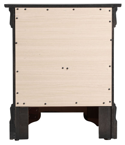 Louis Phillipe - Elegant Traditional Nightstand - Black