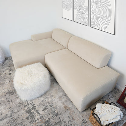 Mar - Sectional Sofa Left Facing - Cream