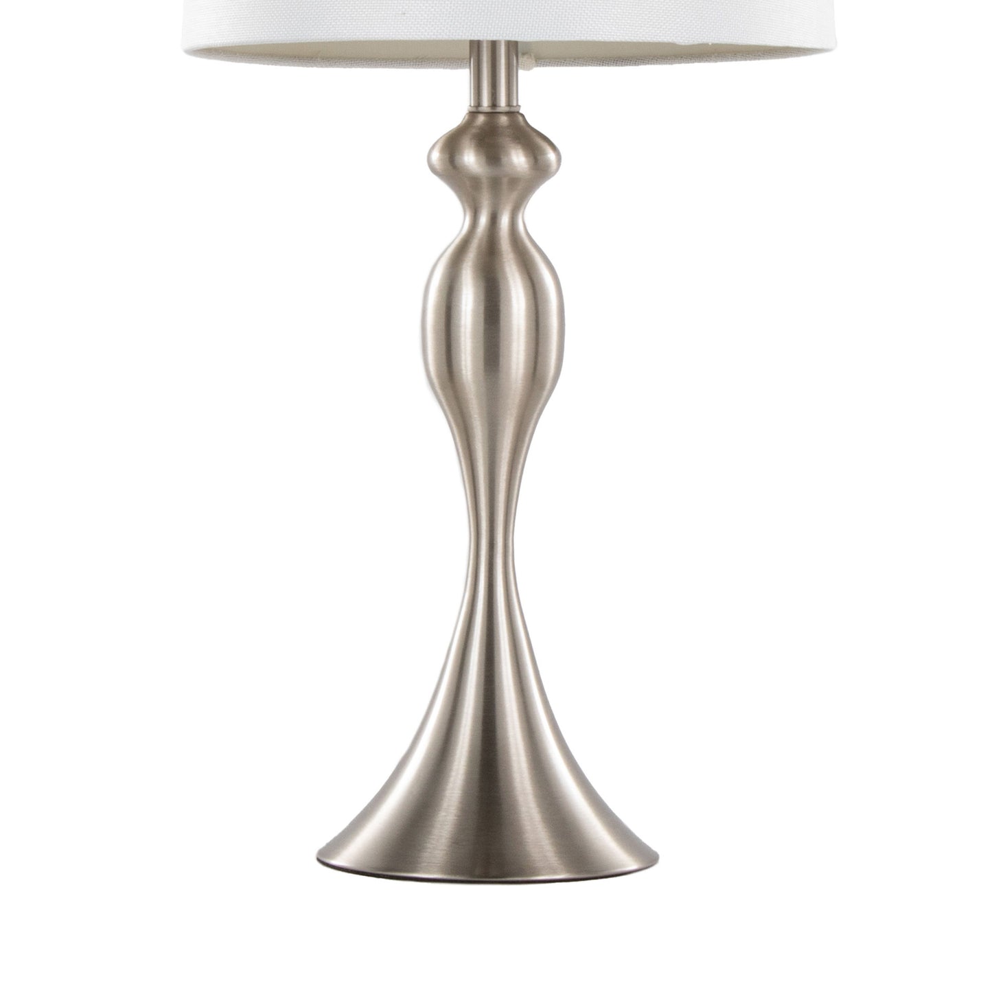 Ashland - Contemporary Table Lamp (Set of 2) - White / Nickel