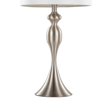 Ashland - Contemporary Table Lamp (Set of 2) - White / Nickel