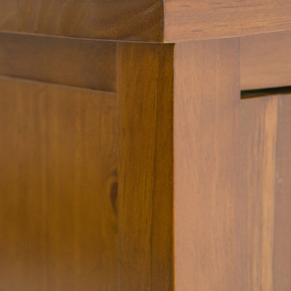 Warm Shaker - Medium Storage Media Cabinet - Light Golden Brown