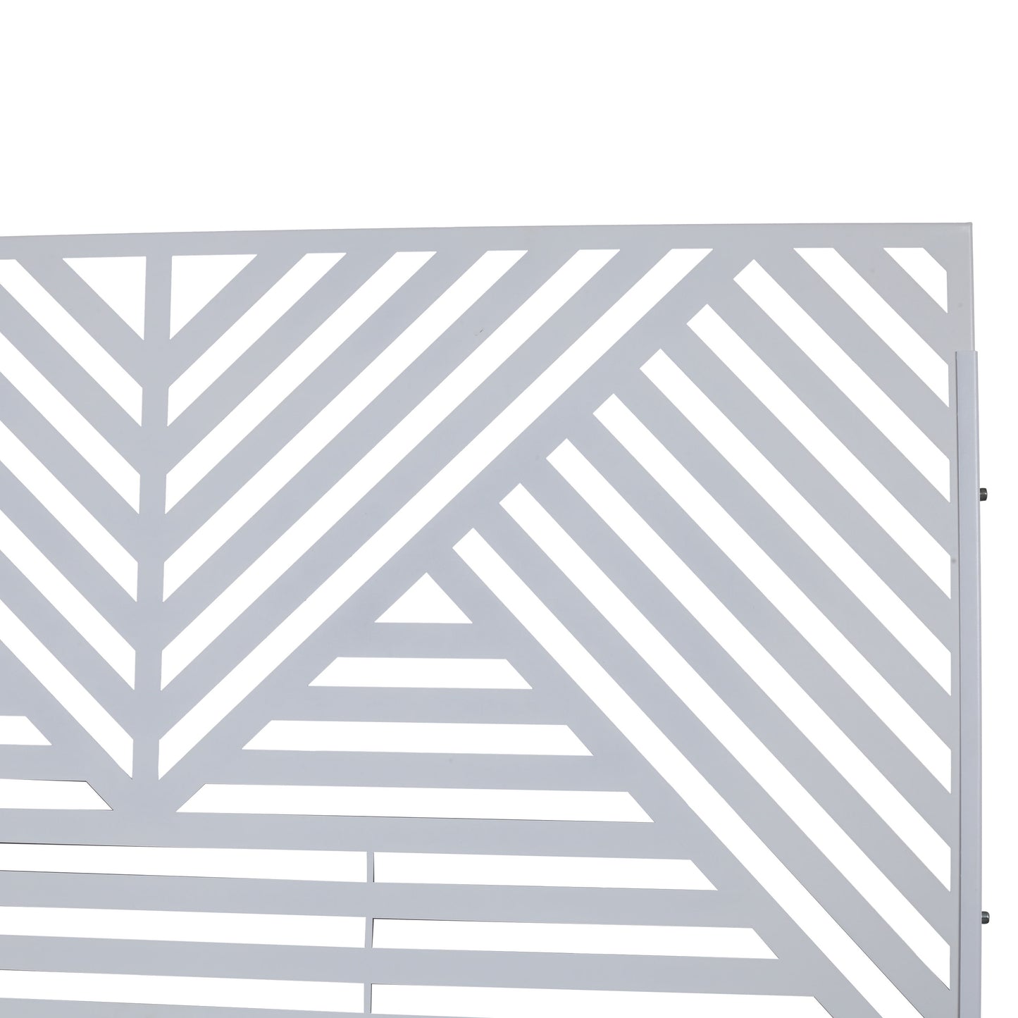 Outdoor & Indoor Privacy Screen Metal Privacy Screen, Freestanding Decorative Privacy Screen For Deck Balcony Patio, Privacy Fence Panels - White