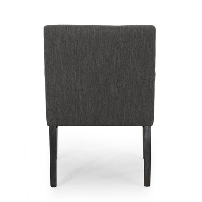 Contemporary Armchair With Track Arms - Charcoal