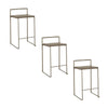 Fuji - Industrial Stackable Counter Stool (Set of 3) - Espresso