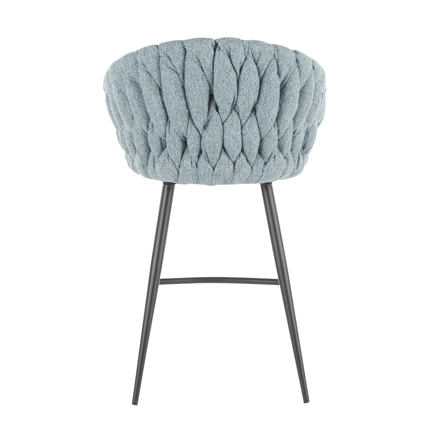 Matisse - Braided Contemporary Counter Stool - Black / Gray / Blue