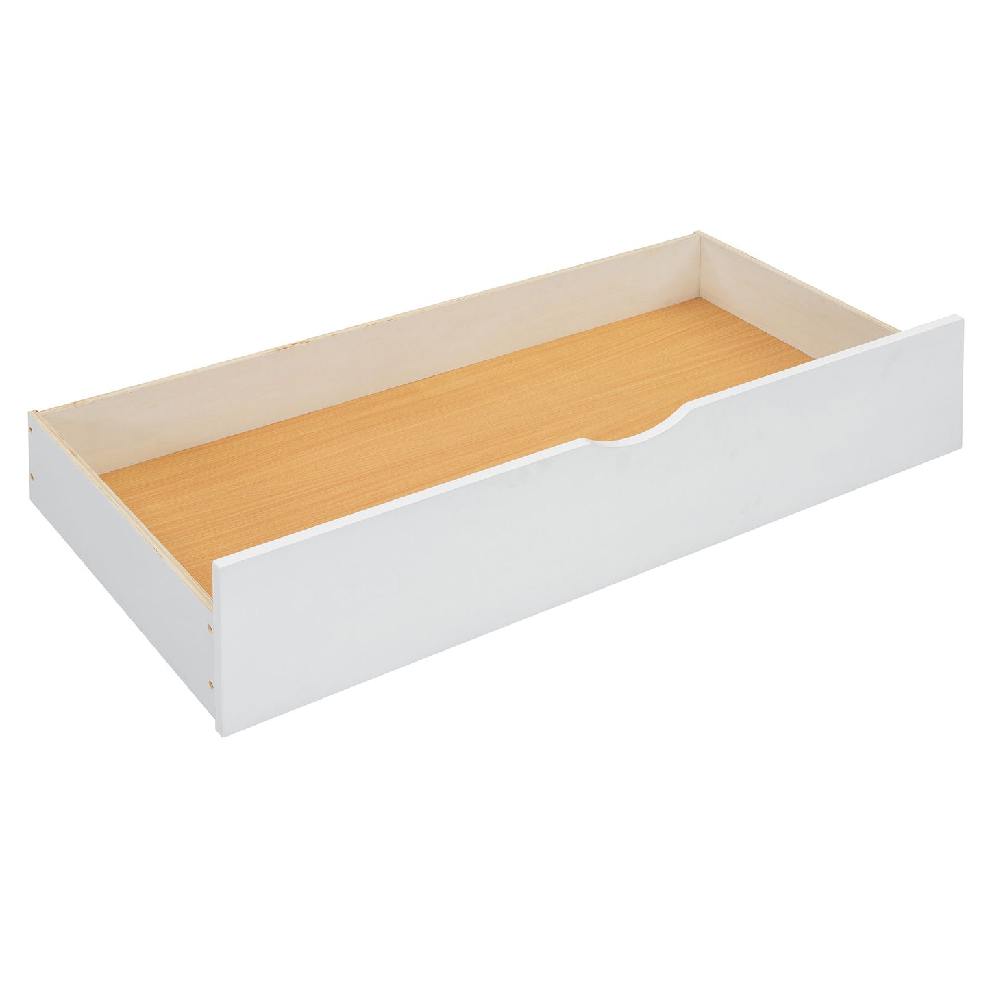 Queen Size Storage Platform Bed, With 2 Big Drawers, Twin Long Size Trundle, One Set Of Sockets & USB Ports - White