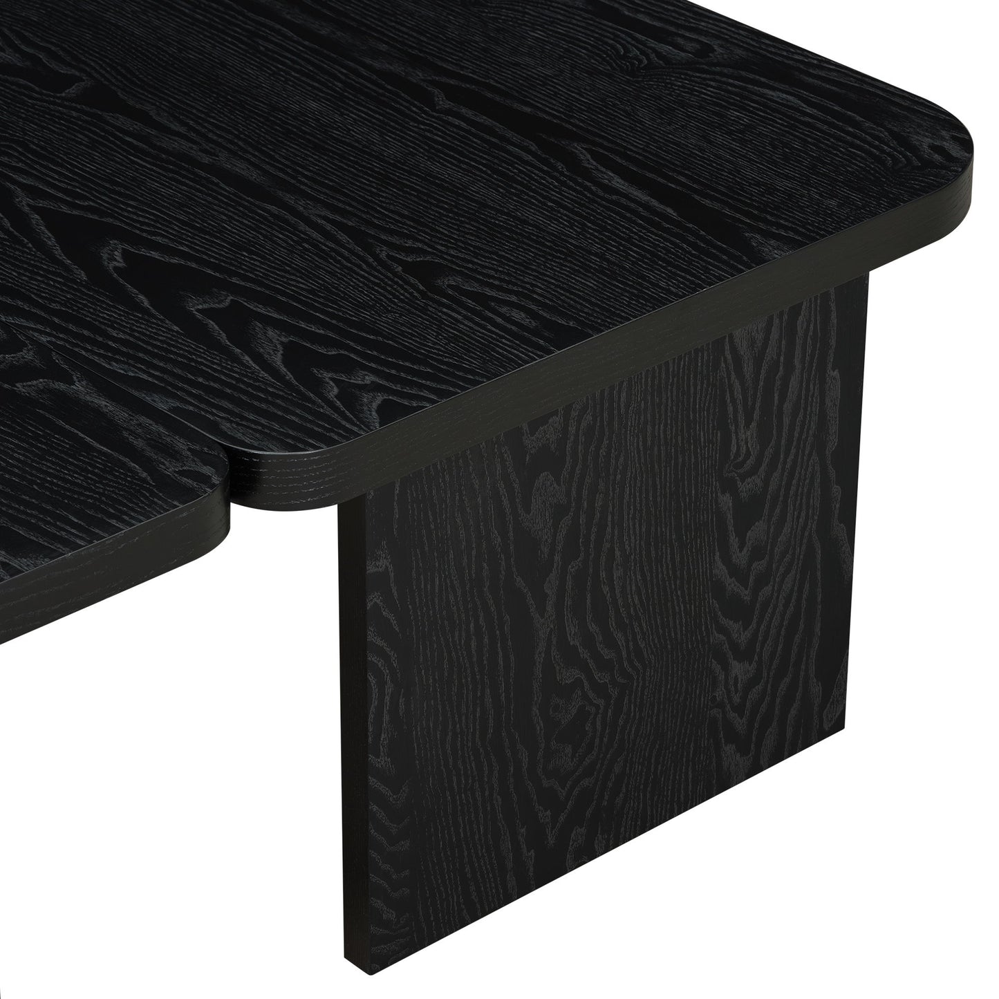 Modern Minimalist Coffee Table Set, Rectangle Coffee Table With Splicing Design, Multifunctional Combination Table For Living Room - Black