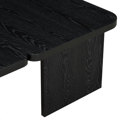 Modern Minimalist Coffee Table Set, Rectangle Coffee Table With Splicing Design, Multifunctional Combination Table For Living Room - Black