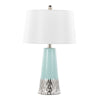 Penelope - Contemporary Table Lamp With Tiffany Blue / Silver / White