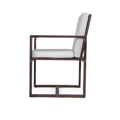 Patio Dining Set Outdoor Dining Table And Chair Set With And Removable Cushions For Patio, Backyard, Garden - Dark Brown