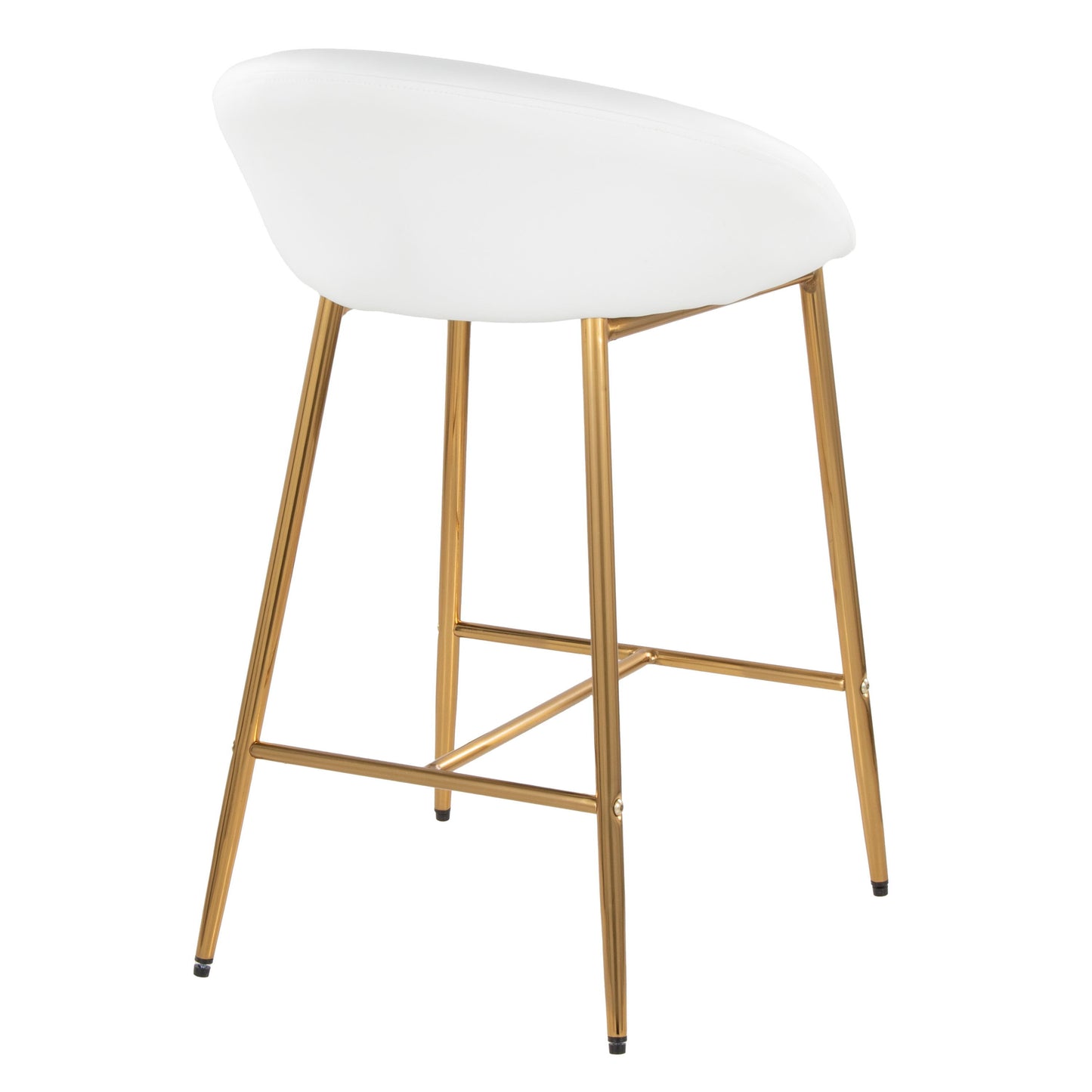Matisse - Glam Counter Stool (Set of 2) - Gold / White