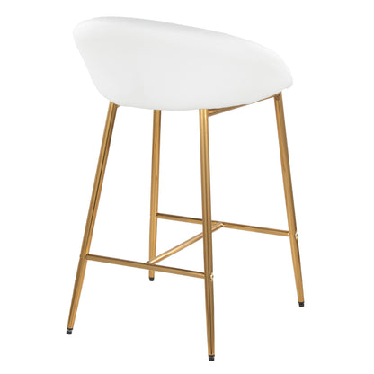 Matisse - Glam Counter Stool (Set of 2) - Gold / White