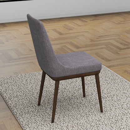 Kate - Mid-Century Modern Dining Chair (Set of 2) - Fabric - Gray