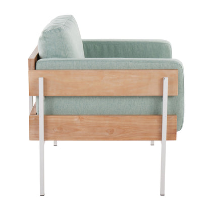 Kari - Farmhouse Chair - White / Natural / Light Green