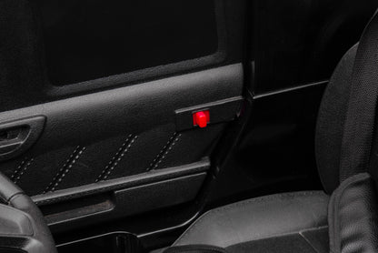 12V7A 30W*2 Four-Wheel Drive Leather Seat One Button Start, Forward And Backward, High And Low Speed, Music, Front Light, Power Display, Two Doors Can Open, 2.4G R / C, Seat Belt Four Wheel Absorber - Black
