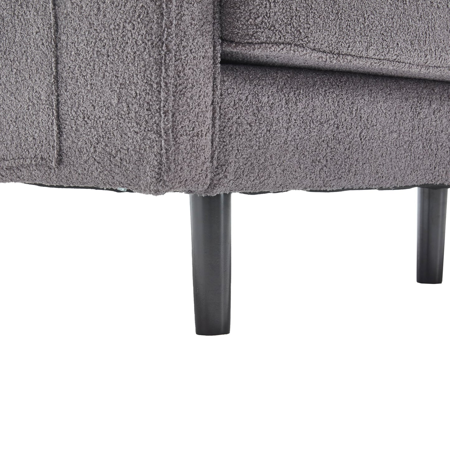 Mid Century Modern Loveseat Sofa, 2 Seater With USB & Removable Pillow Cover - Gray