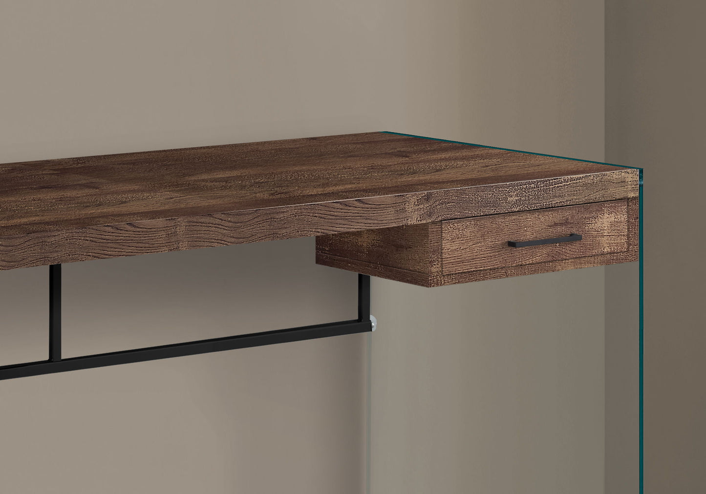 Computer Desk For Home Office, Laptop, Storage Drawers, Modern - Brown