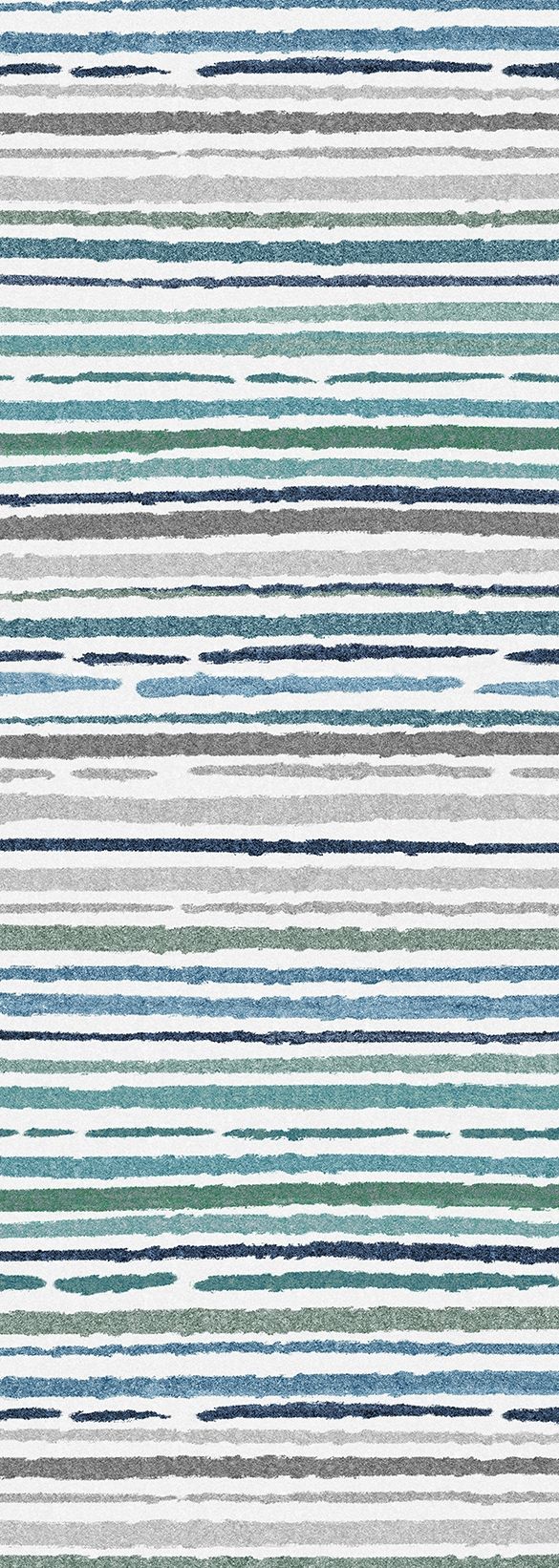 Sphinx - Indoor & Outdoor Washable Non - Slip Runner Rug - Beige / Blue