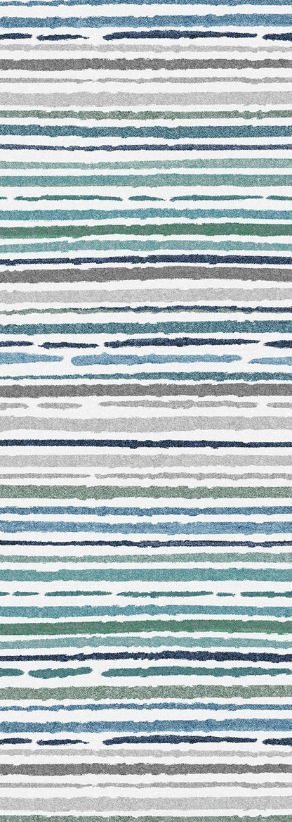 Sphinx - Indoor & Outdoor Washable Non - Slip Runner Rug - Beige / Blue