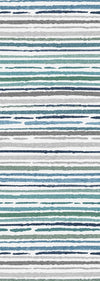 Sphinx - Indoor & Outdoor Washable Non - Slip Runner Rug - Beige / Blue