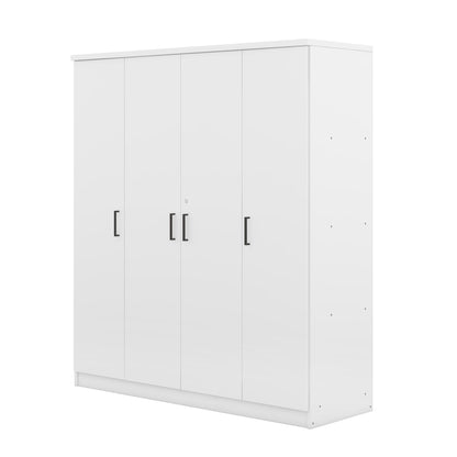 4 Door Wardrobe With 1 Drawer - White