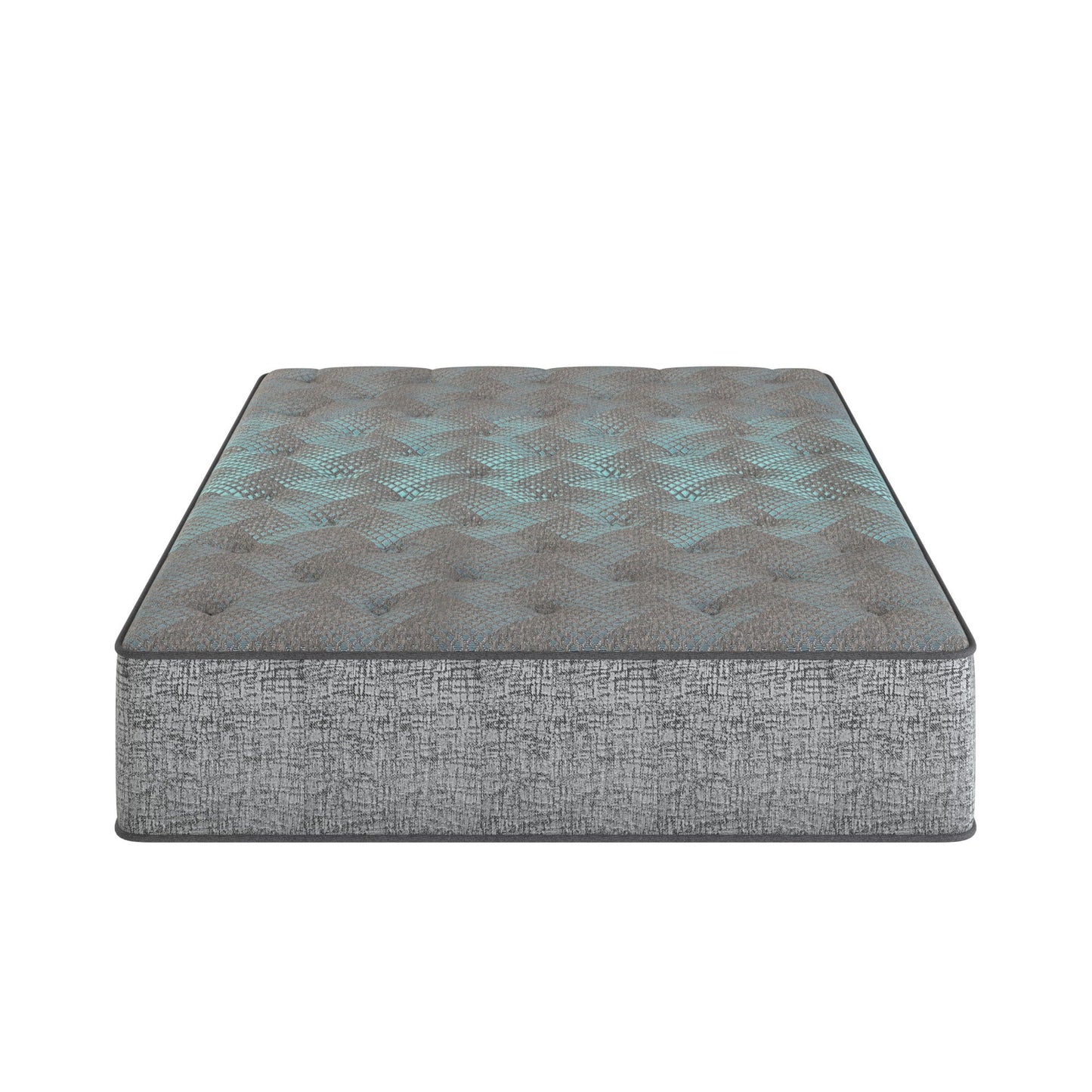 Comfort Care - 13" Queen Hybrid Mattress, Firm Comfort, Advanced Cooling - Gray / Blue