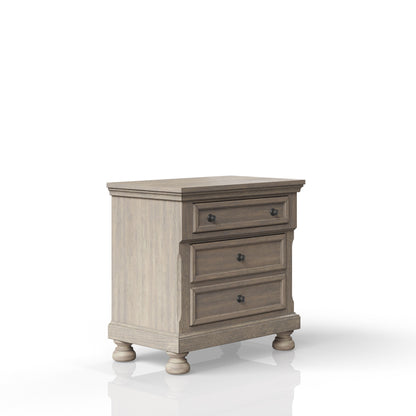 Nightstand Two Drawer - Antique Gray
