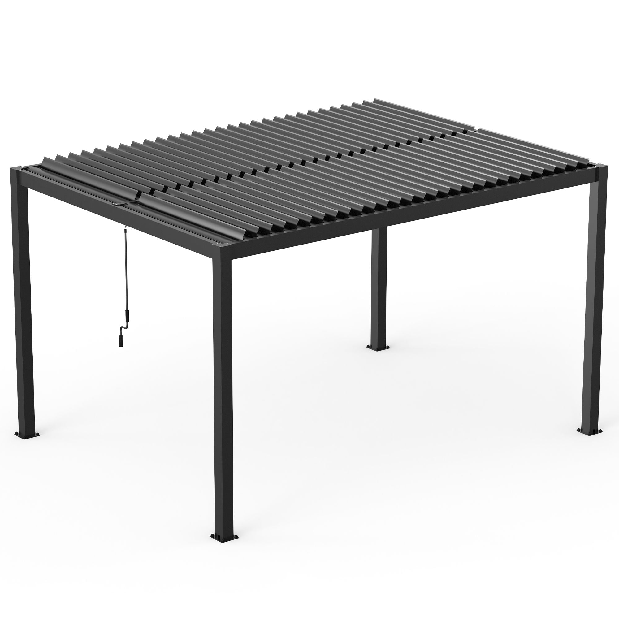 Louver Pergola Frame & Louvers - Black