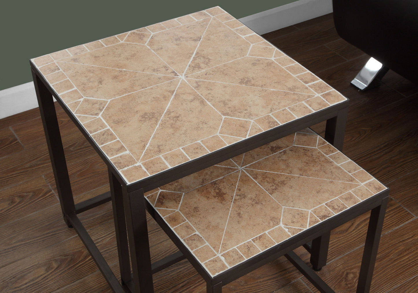 Nesting Table, Transitional (Set of 2) - Brown
