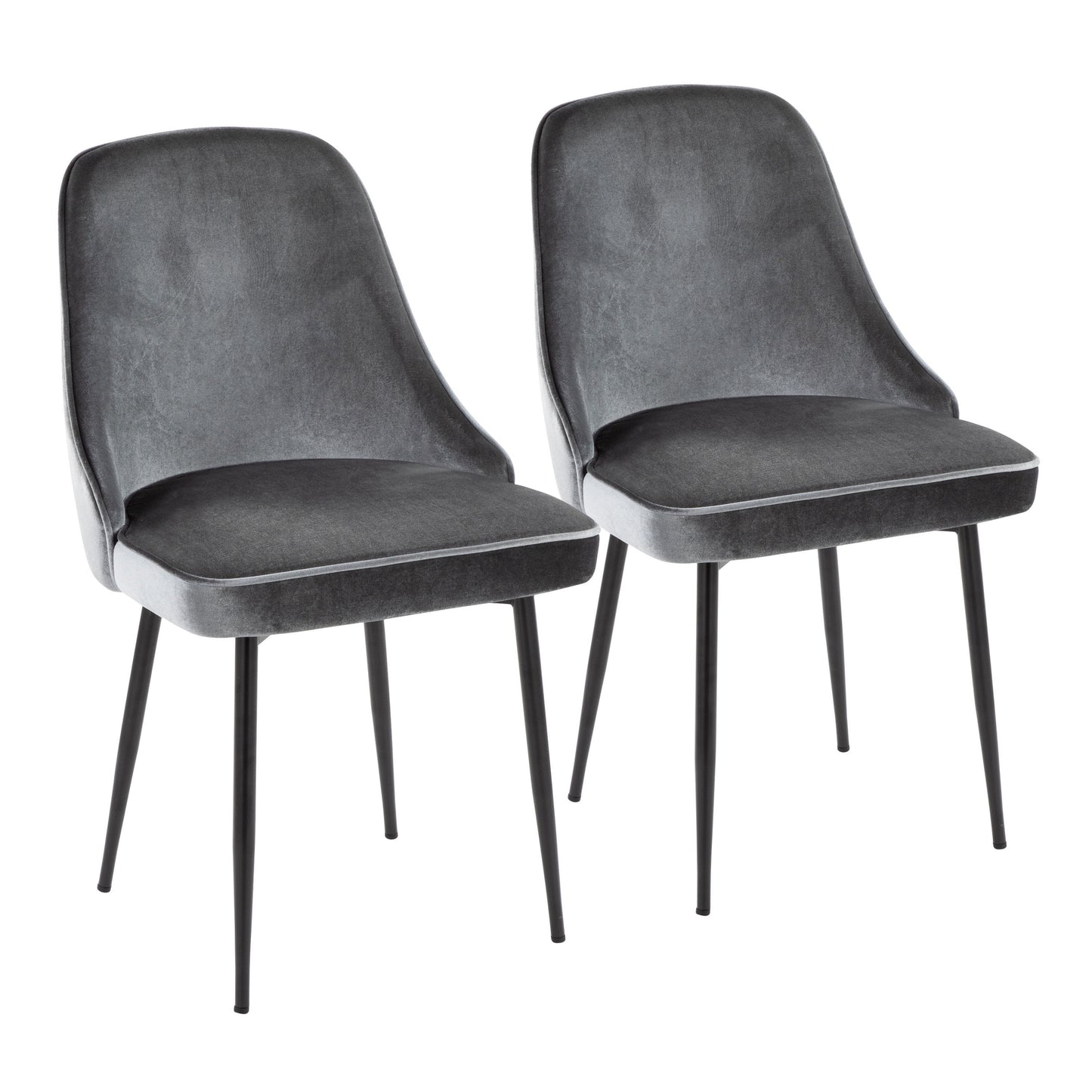 Marcel - Contemporary Dining Chair (Set of 2) - Black / Blue