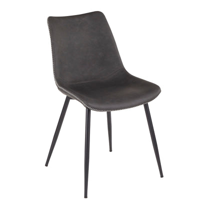 Durango - Industrial Dining Chair (Set of 2) - Black / Vintage Gray