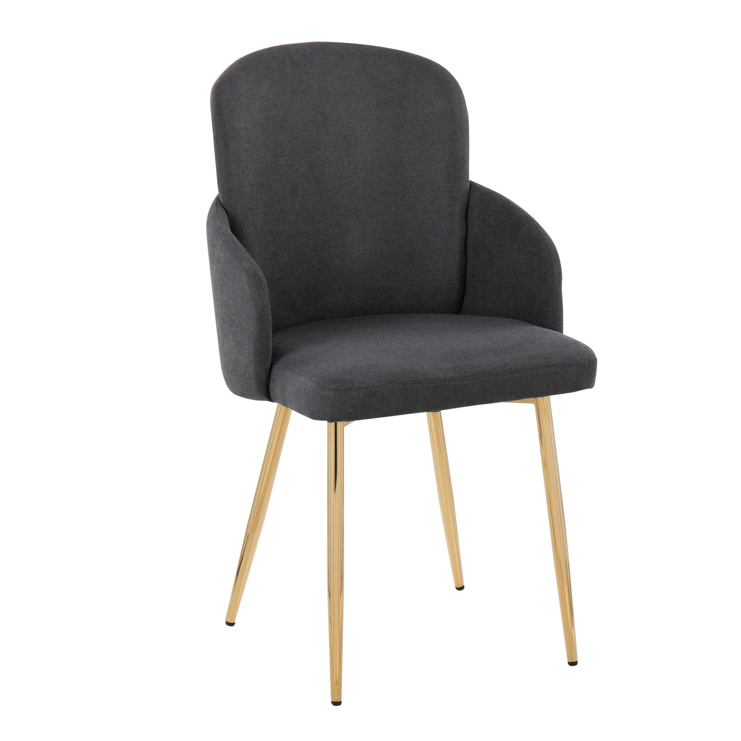 Dahlia - Contemporary Dining Chair (Set of 2) - Gold / Gray