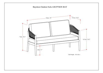 Bayshore - Outdoor Sofa - Natural