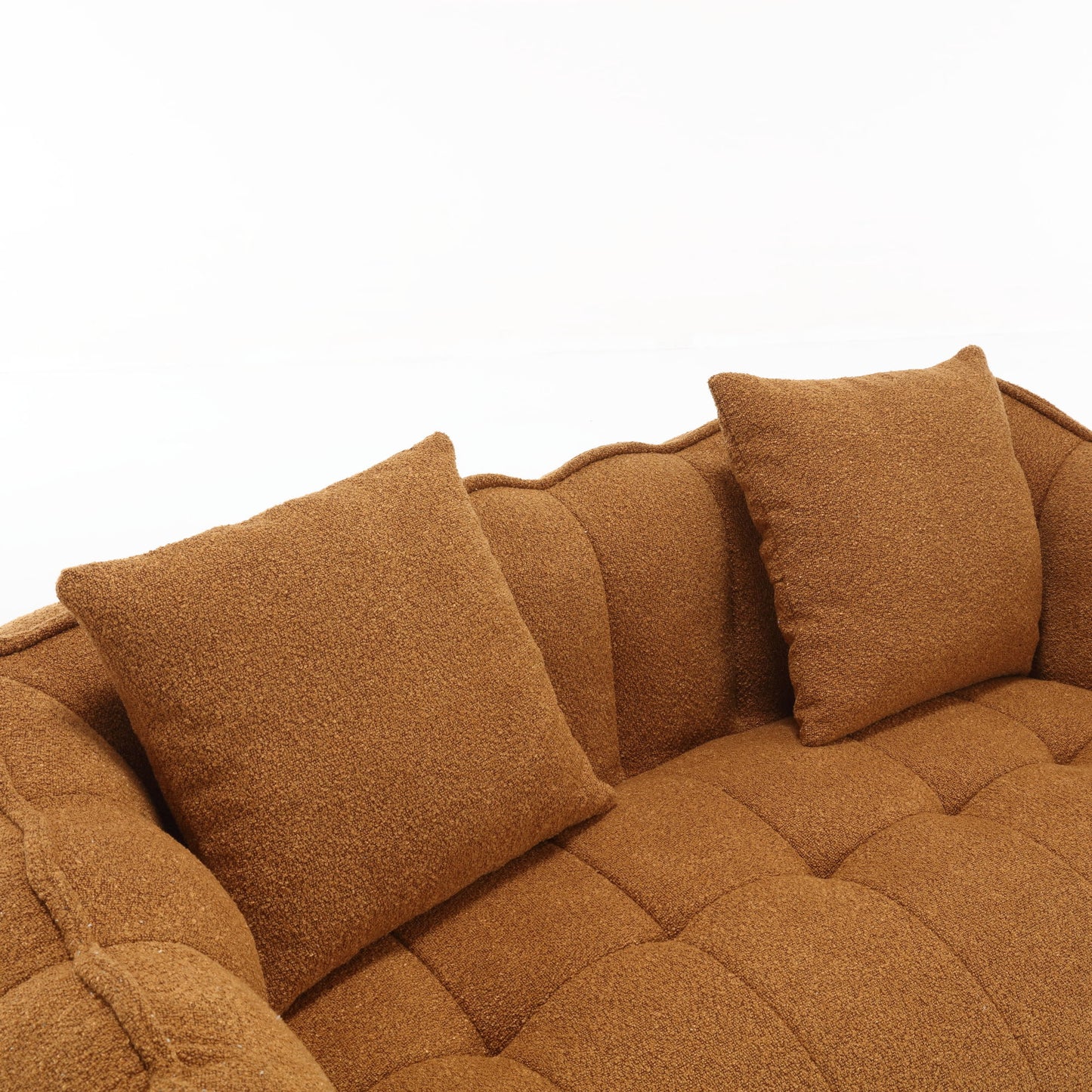 Soft Beanbag Chair With High Resilience Foam Core For Two People - Yellow