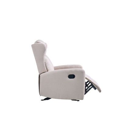 Rocking Recliner Chair For Living Room, Adjustable Modern Recliner Chair, Recliner Sofa With Lumbar Support, Classic And Traditional Recliner Chair With Comfortable Arm And Back Sofa - Light Gray