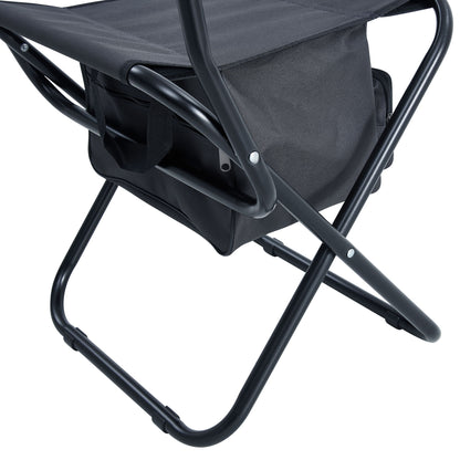 Folding Outdoor Chairs With Storage Bag, Portable Chair For Indoor, Outdoor Camping, Picnics And Fishing (Set of 2) - Gray
