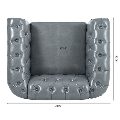 1 Seater Sofa For Living Room - Gray